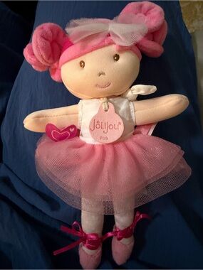 Jolijou Paris Pink Tulle Ballerina Doll Plush - Soft Ballet (Like New)